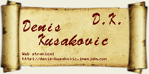 Denis Kušaković vizit kartica